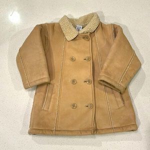 Girls Jacket - Baby Gap. Beige/Tqn nubuck suede. Size 3 toddler.